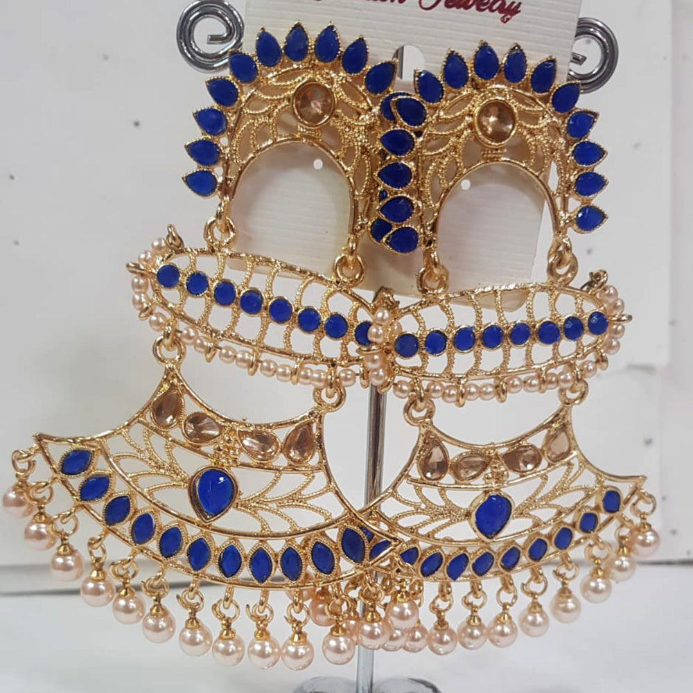 Shreeji Gold Plated Dangler Earrings