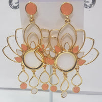 Shreeji Gold Plated Meenakari Dangler Earrings