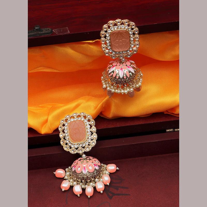 Bhavi Jewels Gold Plated Austrian Stone Jhumki Earrings