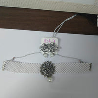 Bhavi Jewels Oxidized Plated Necklace Set