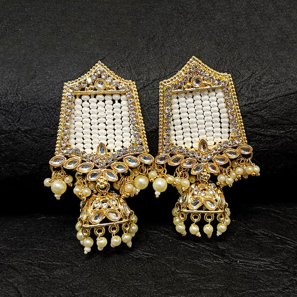 Bhavi Jewels Gold Plated Jhumki Earrings