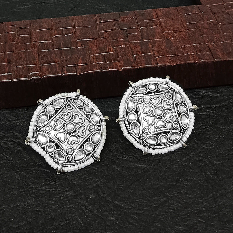 Bhavi Jewels Oxidised Plated Stud Earrings