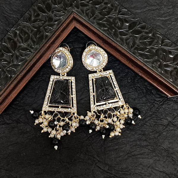 Bhavi Jewels Gold Plated Crystal Stone Dangler Earrings