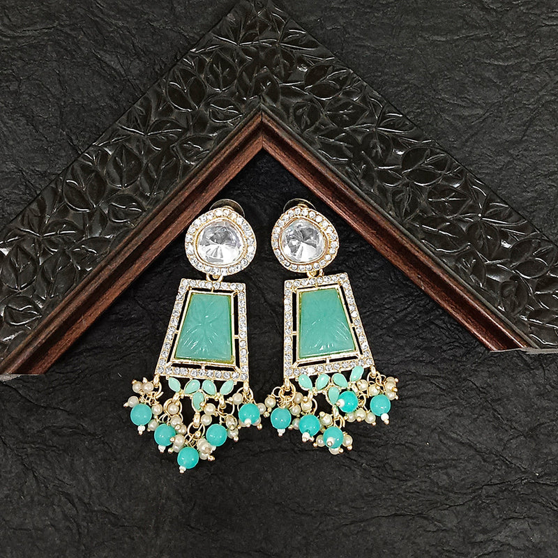 Bhavi Jewels Gold Plated Crystal Stone Dangler Earrings