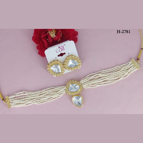 Corbeda Fashion Gold Plated Crystal Stone Choker Necklace Set