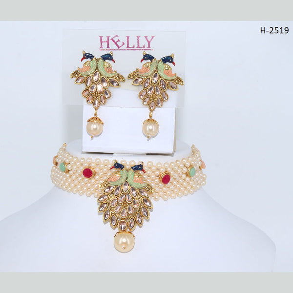 Corbeda Fashion Gold Plated Austrian Stone Choker Necklace Set
