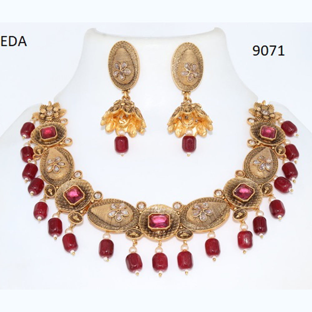 Corbeda Fashion Gold Plated Crystal Necklace Set