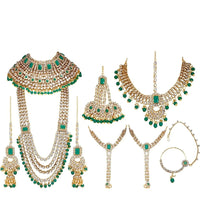 Kumavat Jewels Austrian Stone and Kundan Designer Bridal Jewellery  Set