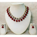 Kumavat Jewels Crystal Stone & Beads Choker Necklace Set