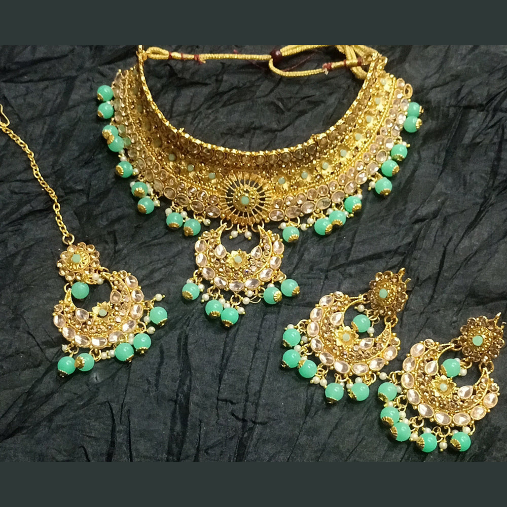 Kumavat Jewels Gold Plated Austrian Stone Necklace Set