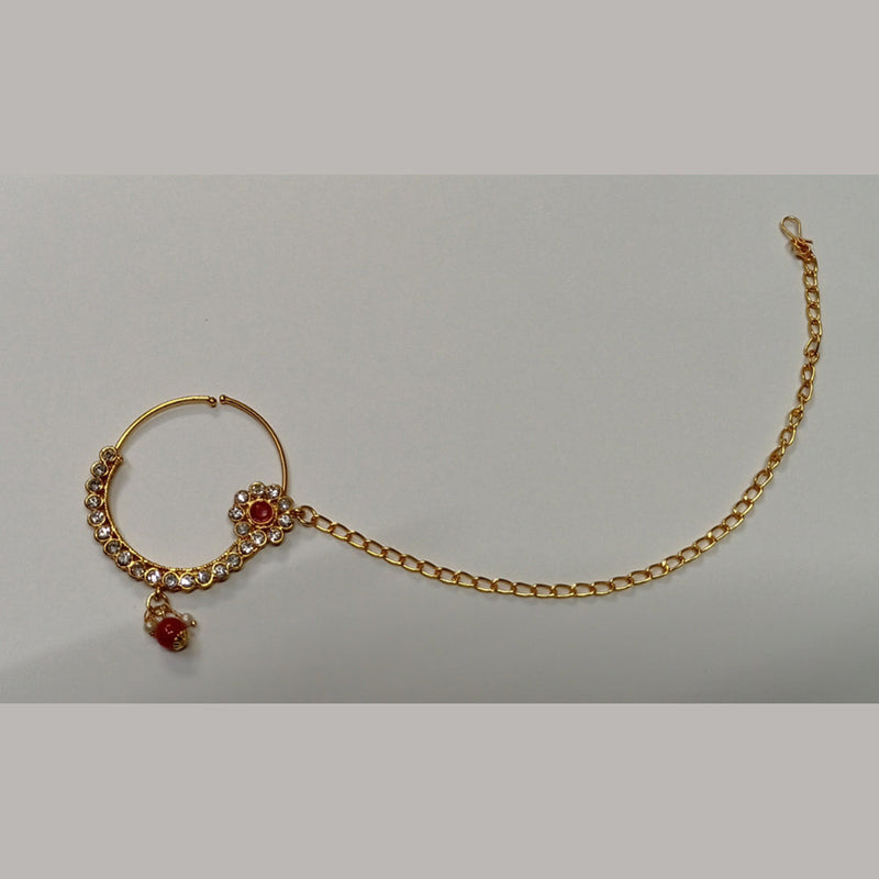 Kumavat Jewels Gold Plated Nose Ring