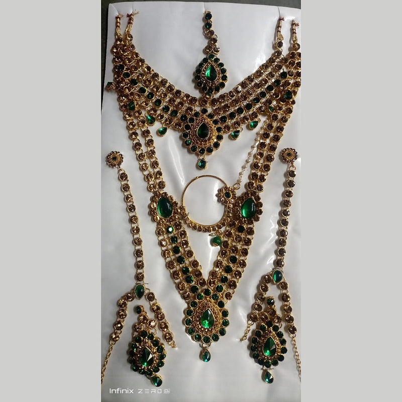 Kumavat Jewels Austrian Stone and Kundan Designer Bridal Jewellery  Set