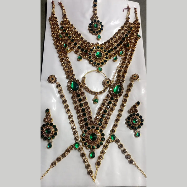 Kumavat Jewels Austrian Stone and Kundan Designer Bridal Jewellery  Set