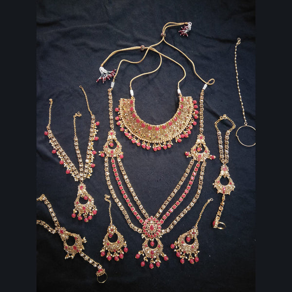 Kumavat Jewels Austrian Stone and Kundan Designer Bridal Jewellery  Set