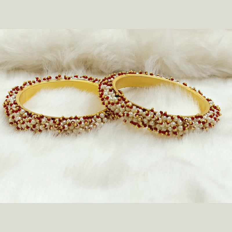 Darshana Jewels Gold Plated Beads Bangles Set