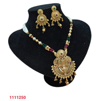 Padmawati Bangles Pota Stone Gold Plated Choker Necklace Set