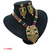 Padmawati Bangles Pota Stone Gold Plated Choker Necklace Set