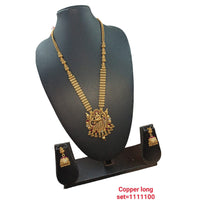 Padmawati Bangles Pota Stone Gold Plated Long Necklace Set