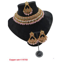 Padmawati Bangles Kundan Stone Copper Necklace Set