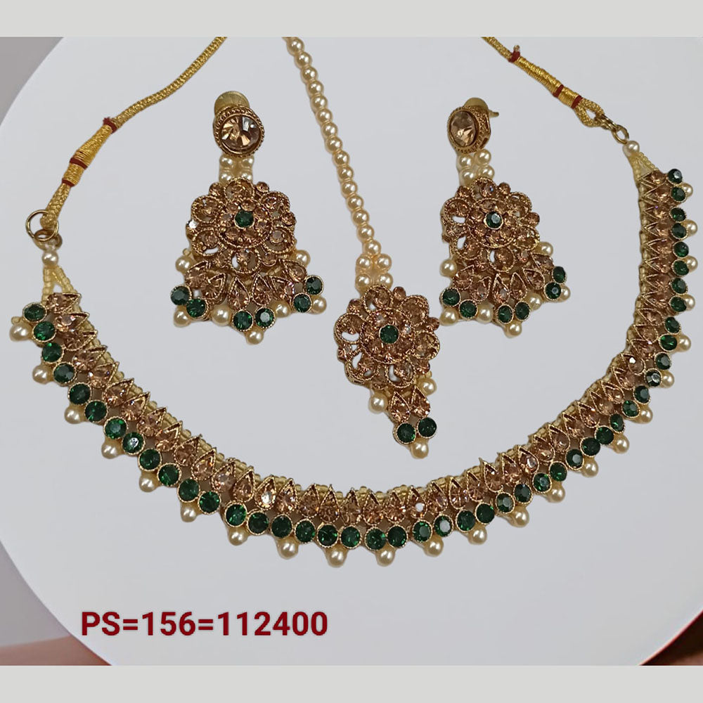 Padmawati Bangles Austrian Stone Gold Plated Necklace Set