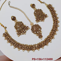 Padmawati Bangles Austrian Stone Gold Plated Necklace Set