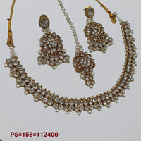 Padmawati Bangles Austrian Stone Gold Plated Necklace Set