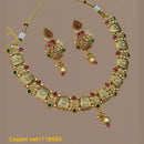 Pota Stone Gold Plated Choker Necklace Set - 10311310