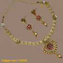 Pota Stone Gold Plated Choker Necklace Set - 10311312