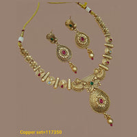 Pota Stone Gold Plated Choker Necklace Set - 10311316