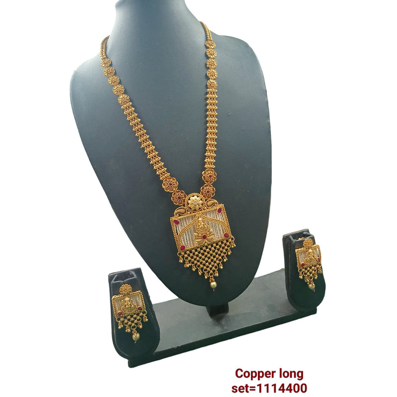 Padmawati Bangles Pota Stone Copper Necklace Set