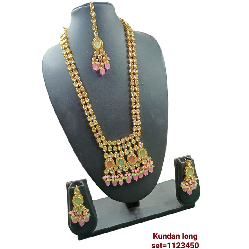 Padmawati Bangles Kundan Stone Gold Plated Necklace Set