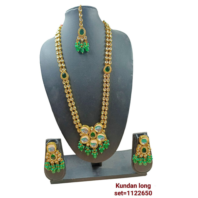 Padmawati Bangles Kundan Stone Gold Plated Necklace Set