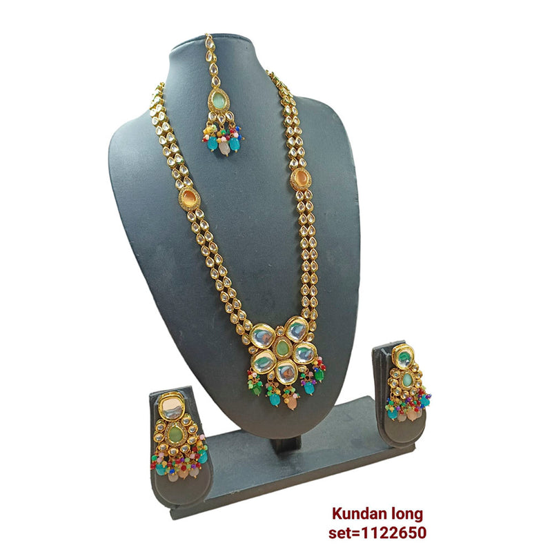 Padmawati Bangles Kundan Stone Gold Plated Necklace Set