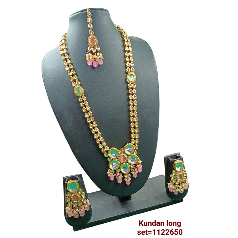 Padmawati Bangles Kundan Stone Gold Plated Necklace Set