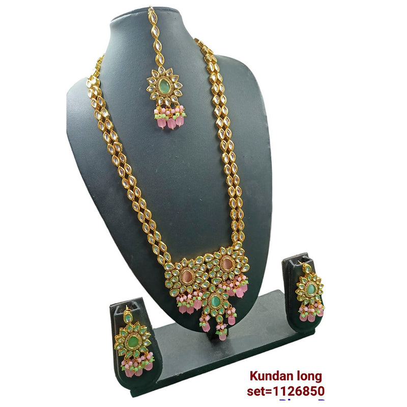 Padmawati Bangles Kundan Stone Gold Plated Necklace Set