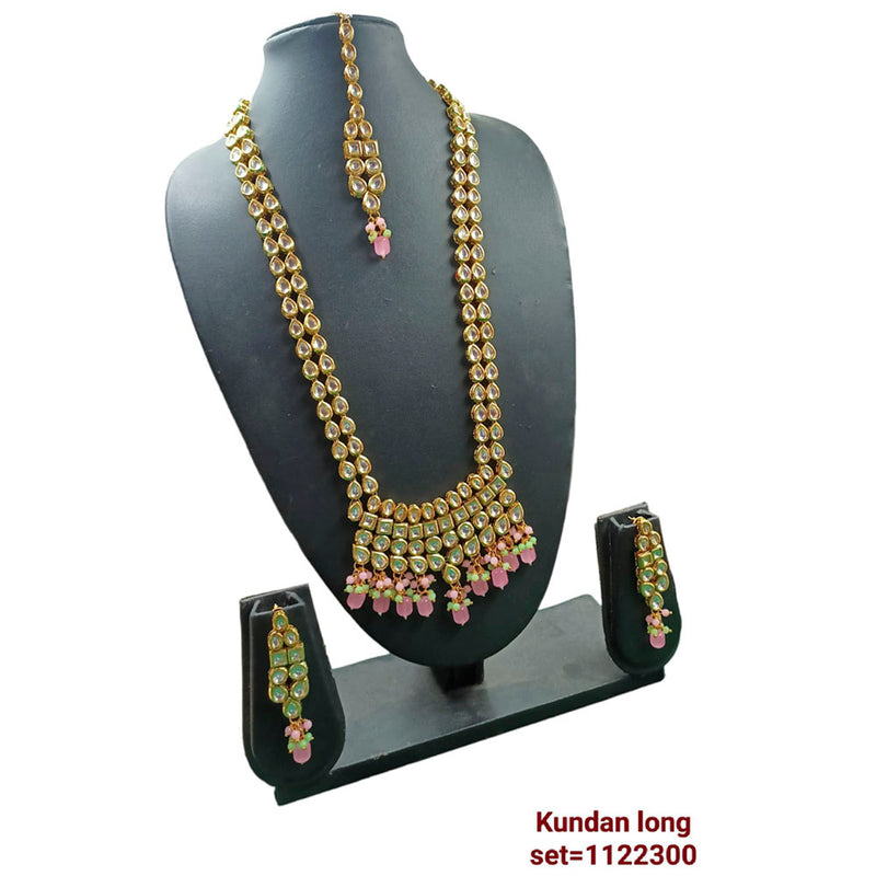 Padmawati Bangles Kundan Stone Gold Plated Necklace Set