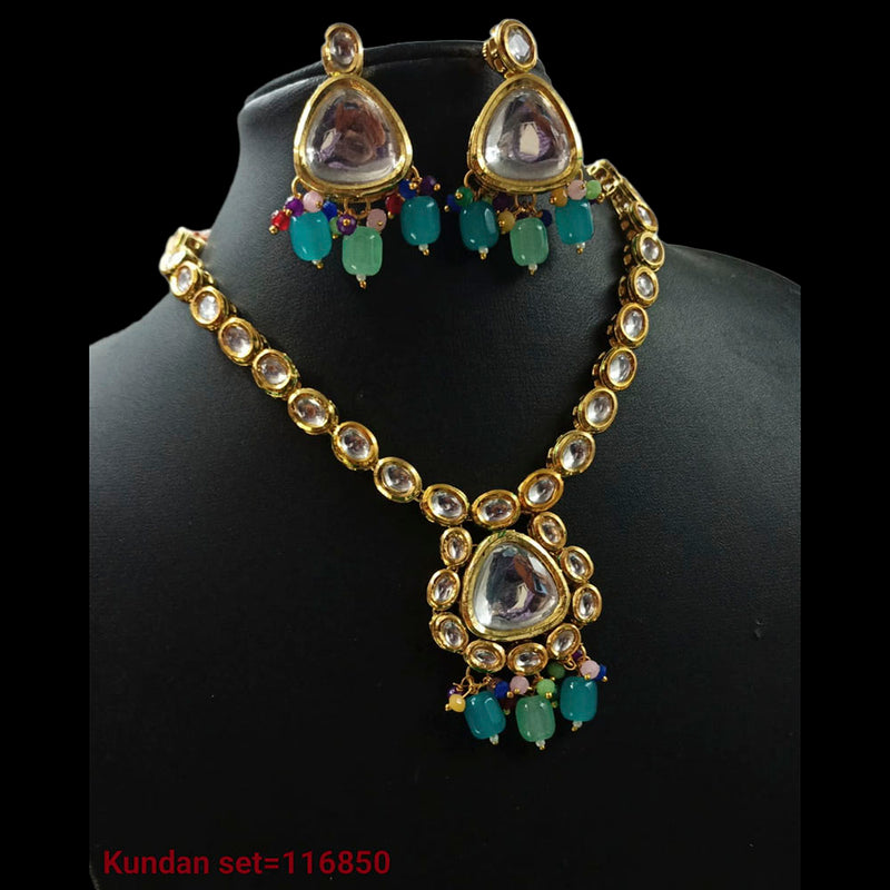 Padmawati Bangles Kundan Stone Gold Plated Necklace Set