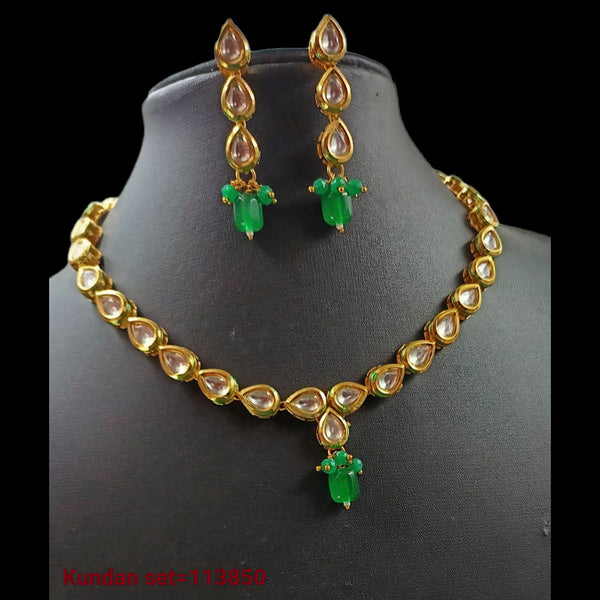 Padmawati Bangles Kundan Stone Gold Plated Necklace Set