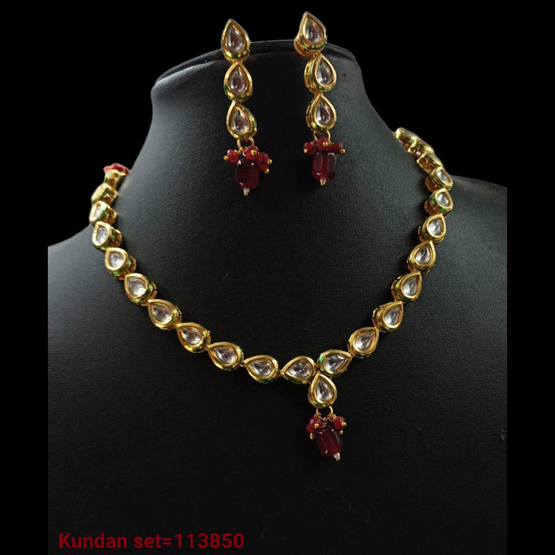 Padmawati Bangles Kundan Stone Gold Plated Necklace Set