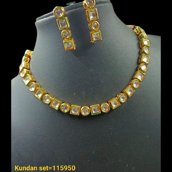 Padmawati Bangles Kundan Stone Gold Plated Necklace Set