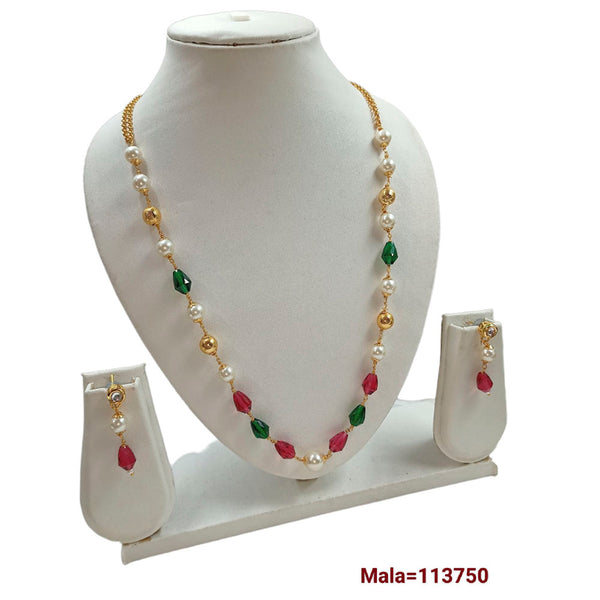 Padmawati Bangles Gold Plated Beads Necklace Set