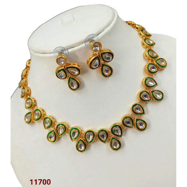 Padmawati Bangles Gold Plated  Kundan Stone Necklace Set