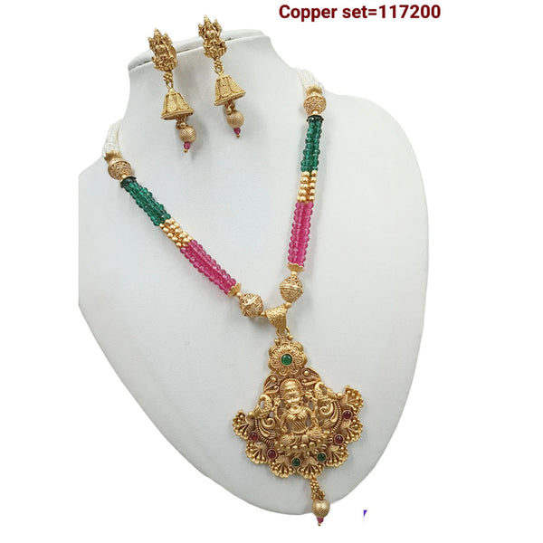 Padmawati Bangles Temple Copper Long Necklace Set