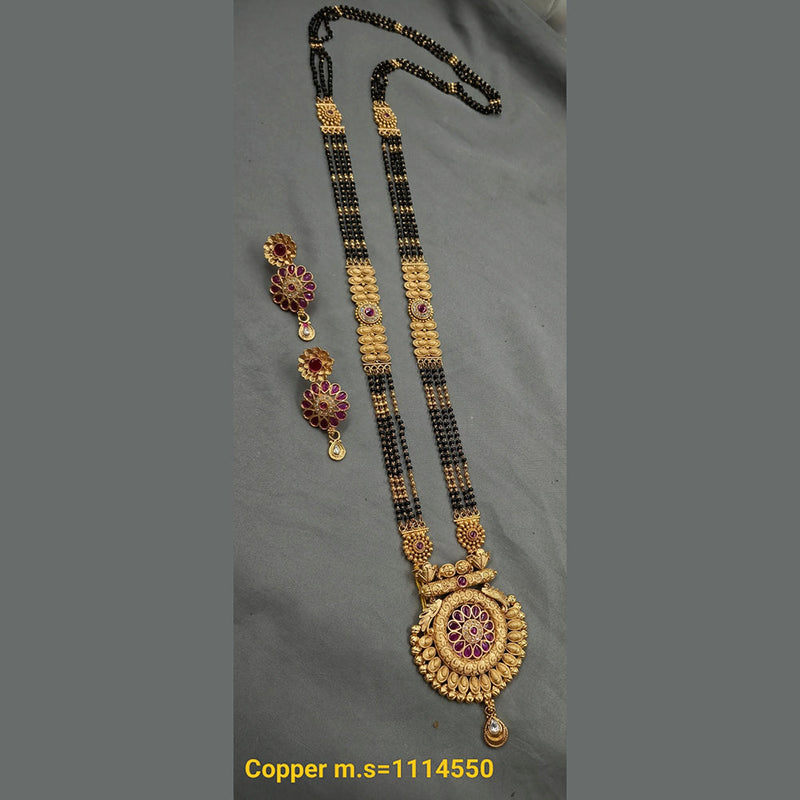 Padmawati Bangles Copper Long Mangalsutra Set - 10311442