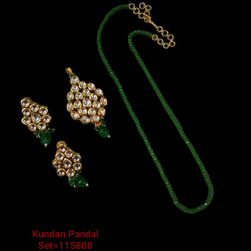 Padmawati Bangles Gold Plated Kundan Stone  Pendant Set