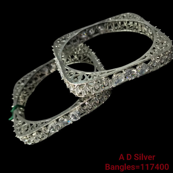 Padmawati Bangles Silver Plated  Ad Stone Bangles Set