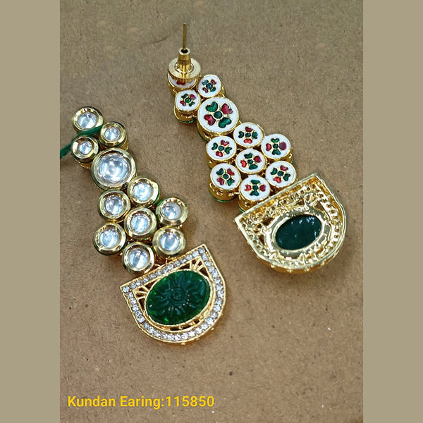 Padmawati Bangles Gold Plated Kundan Stone Dangler Earrings