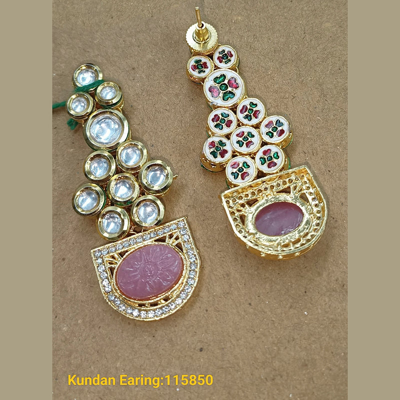 Padmawati Bangles Gold Plated Kundan Stone Dangler Earrings