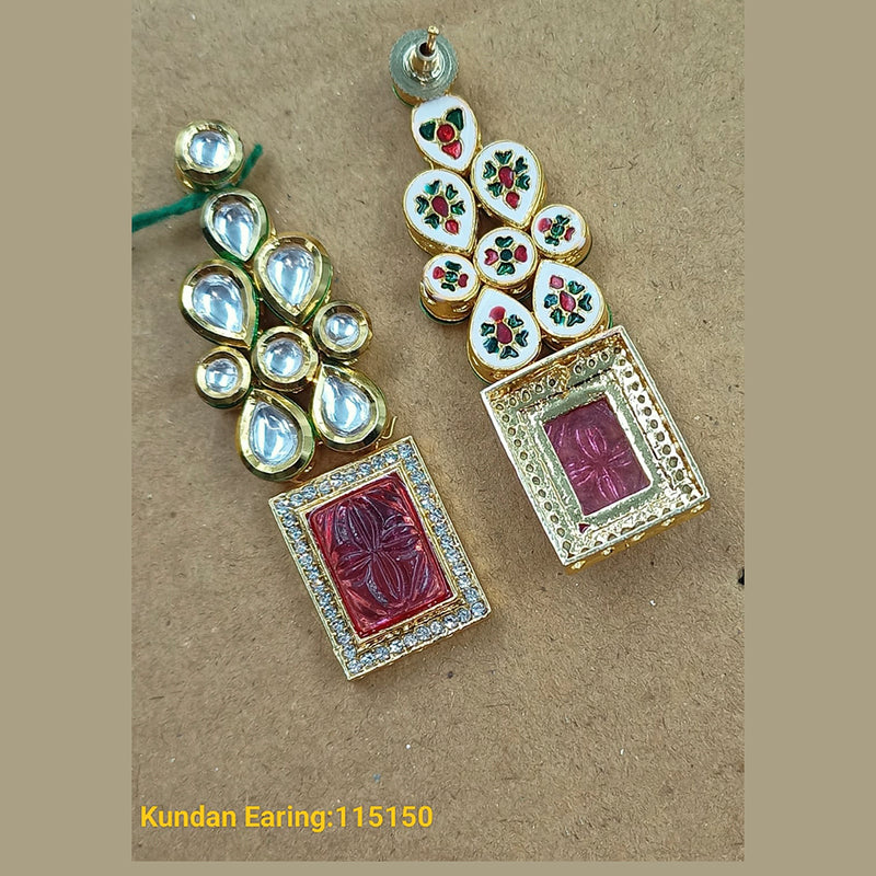 Padmawati Bangles Gold Plated Kundan Stone Dangler Earrings