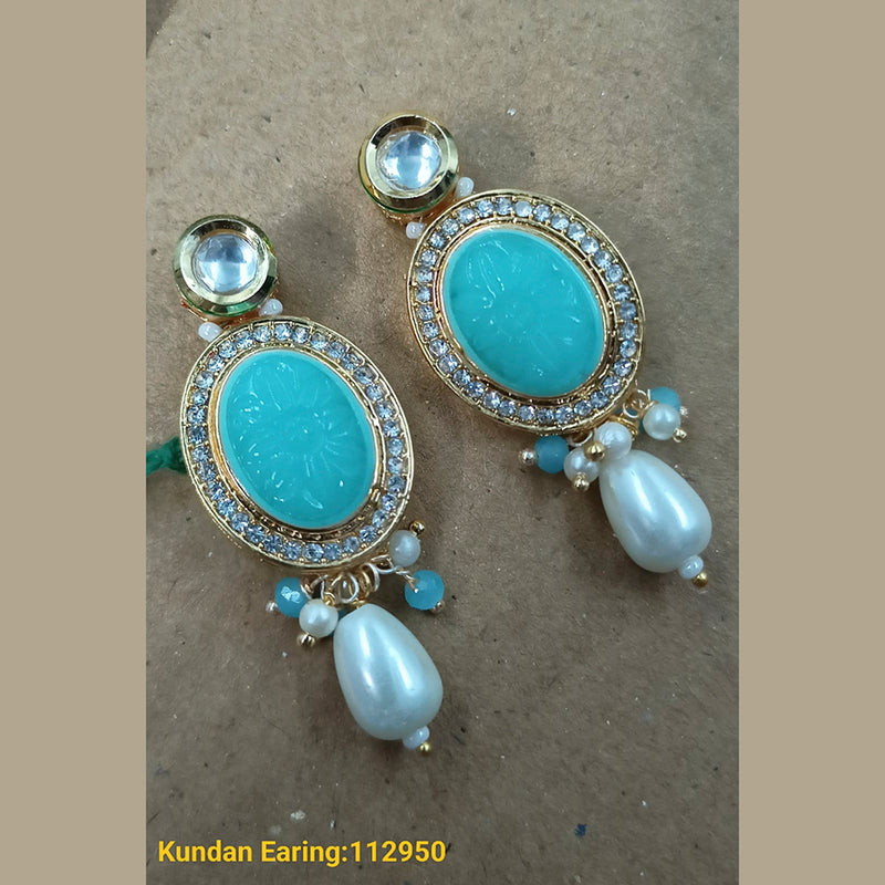 Padmawati Bangles Gold Plated Kundan Stone Dangler Earrings